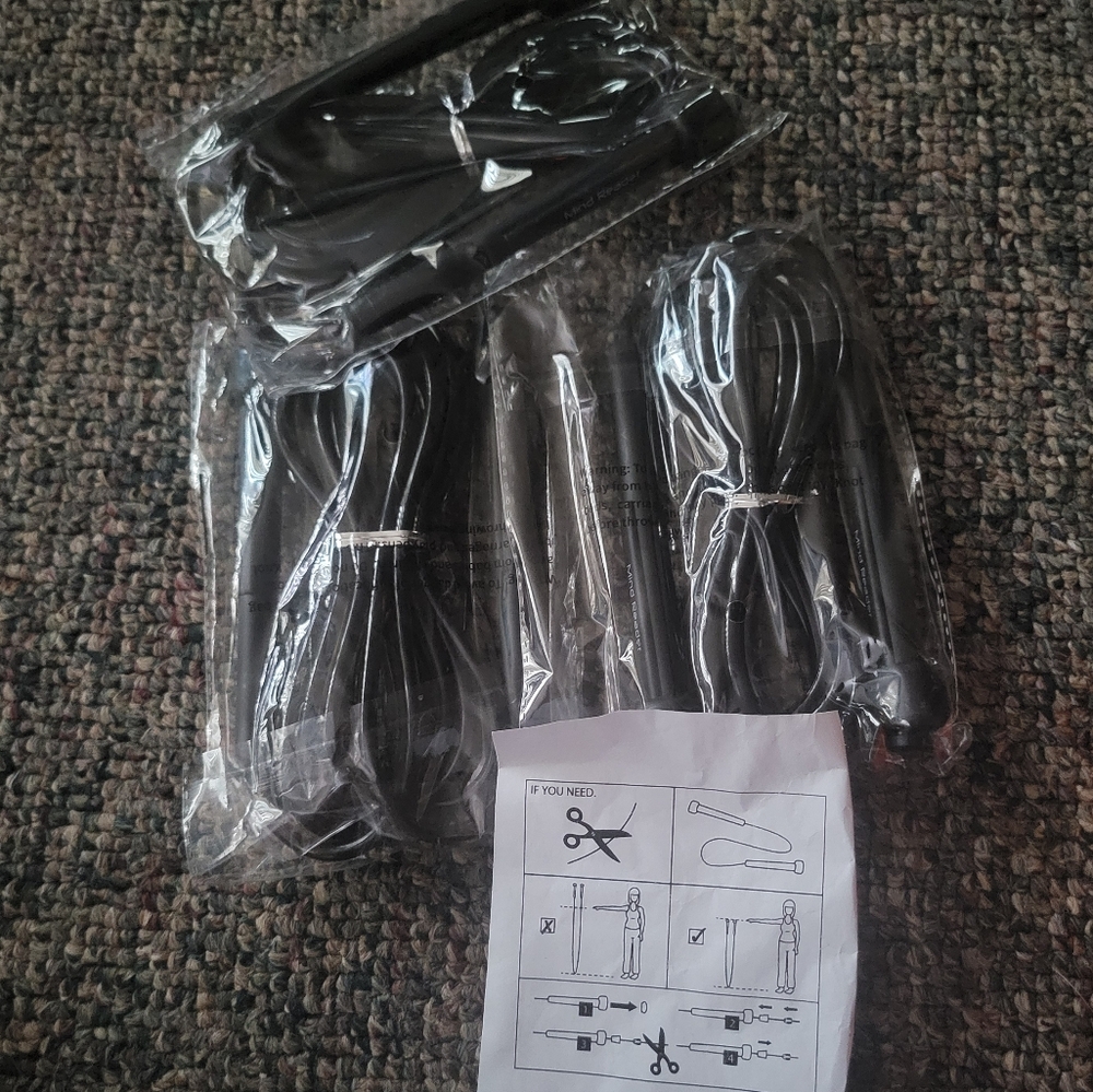 Black Jump Rope Set- 3 Pack